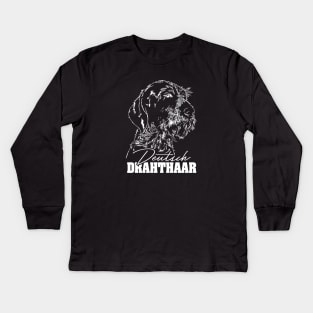 Deutsch Drahthaar dog Portrait Kids Long Sleeve T-Shirt